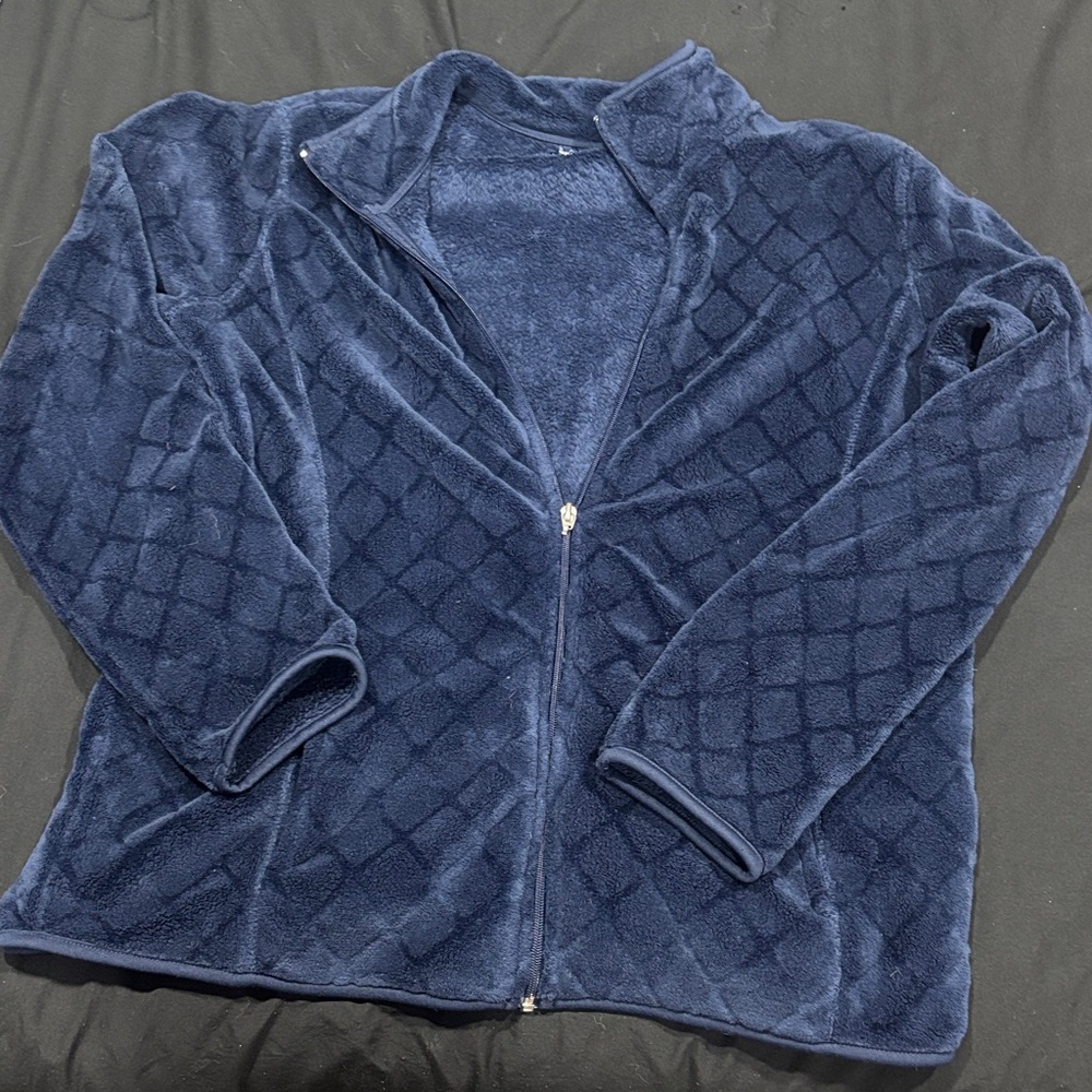 Navy Blue Quilted Women's Jacket